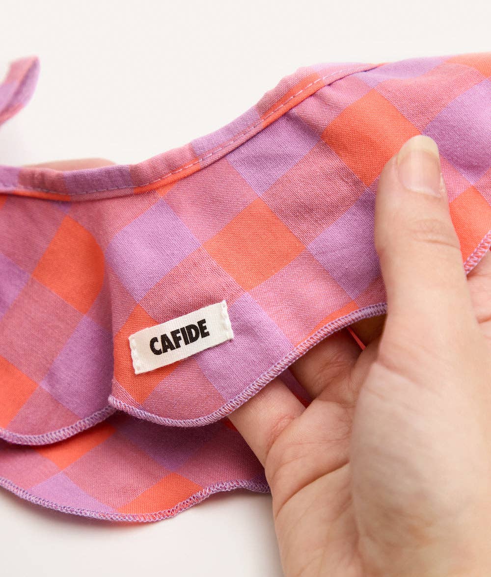 Bandana style collier pour chien motif vichy violet, Lola