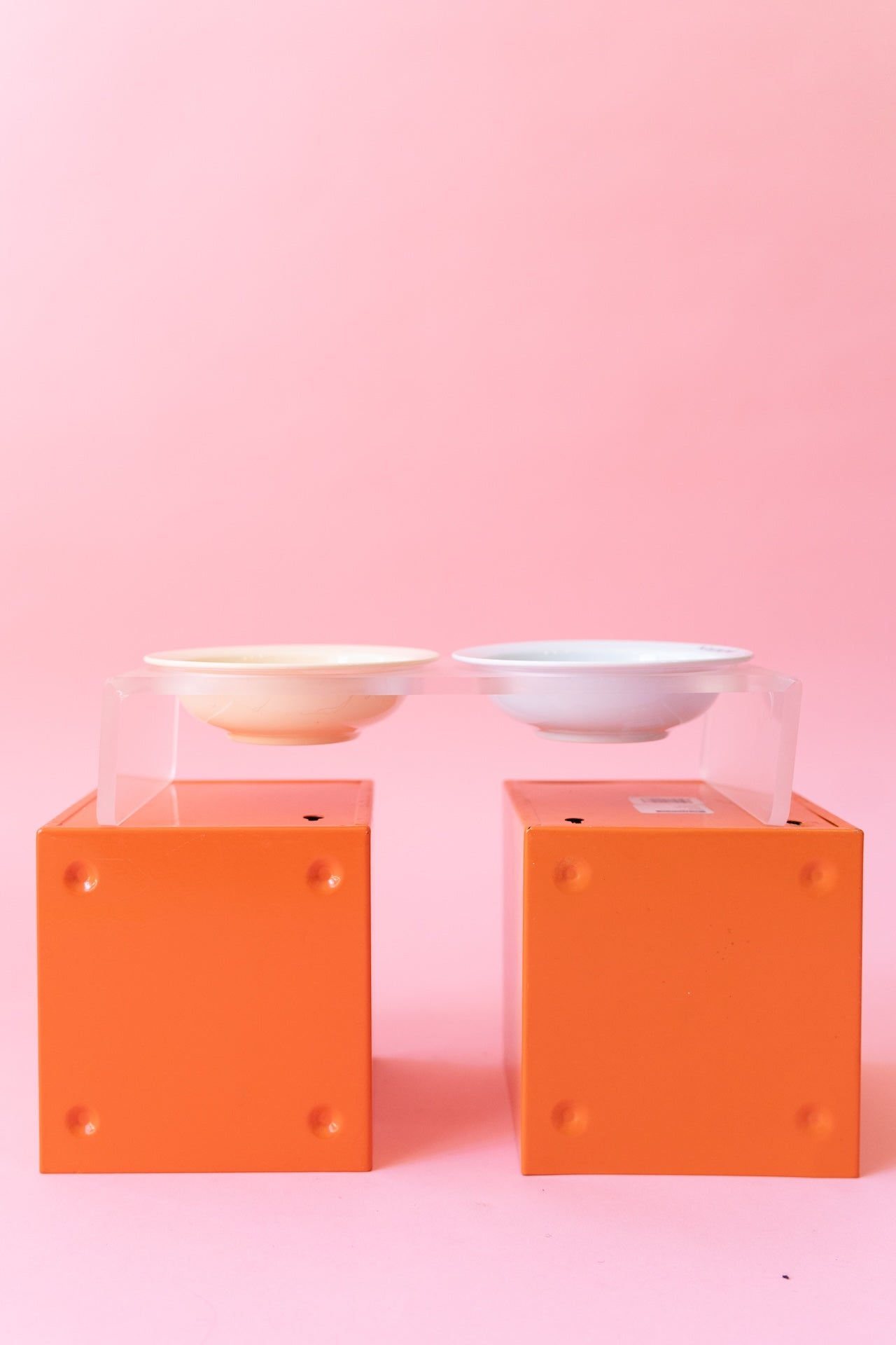 Duo de gamelles en céramique avec support transparent