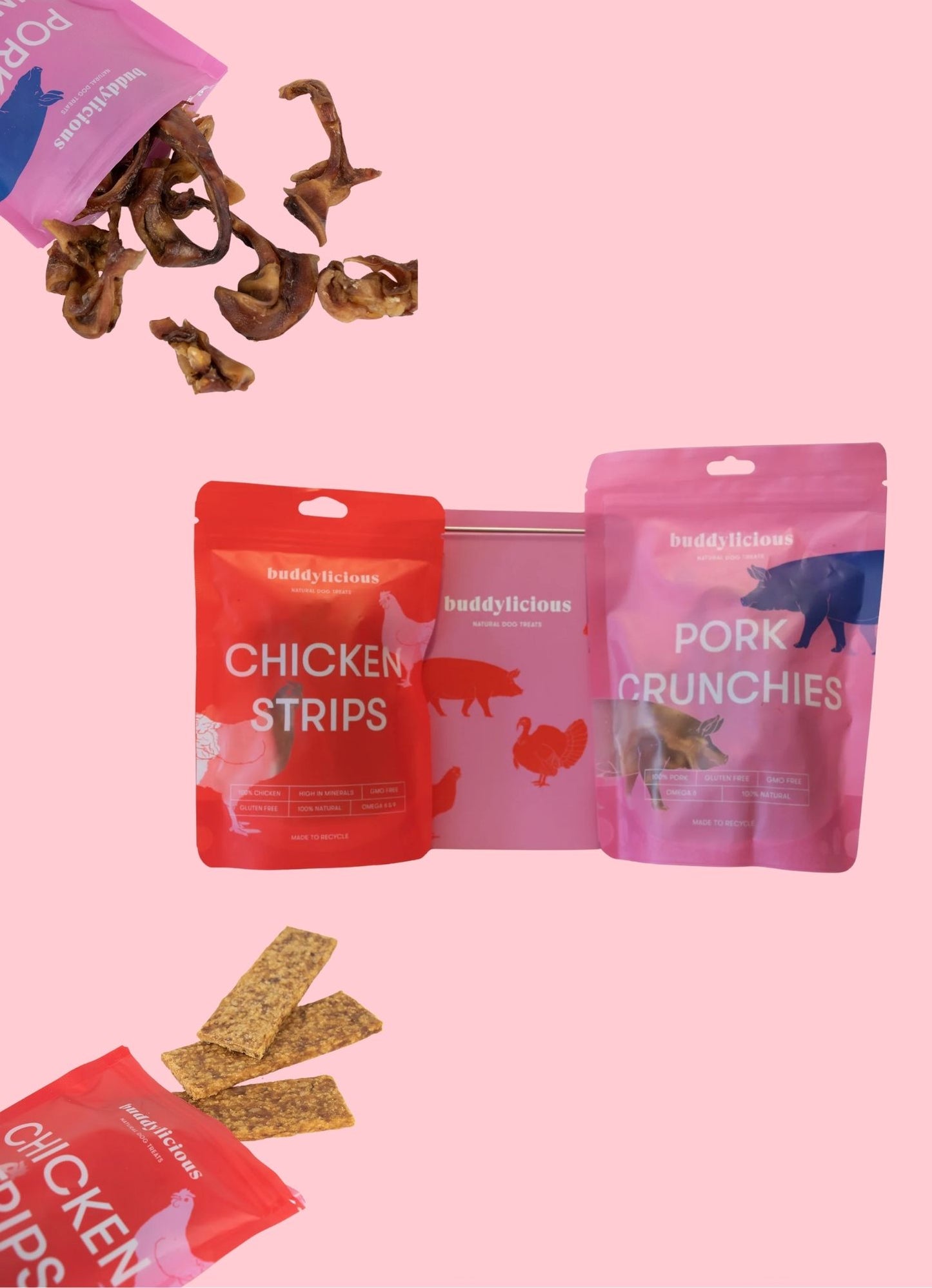 Boîtes de friandises hypoallergéniques - Thème rose