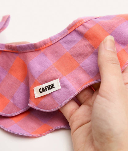 Bandana style collier pour chien motif vichy violet, Lola