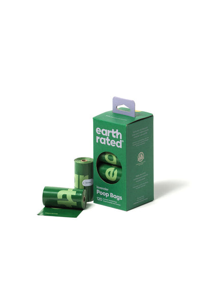 Earth Rated - Sac Propreté Eco-Friendly sans Parfum - 8x15 sacs