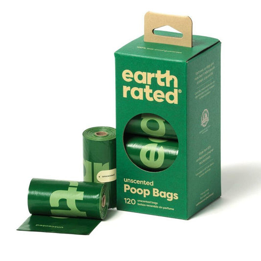 Earth Rated - Sac Propreté Eco-Friendly sans Parfum - 8x15 sacs