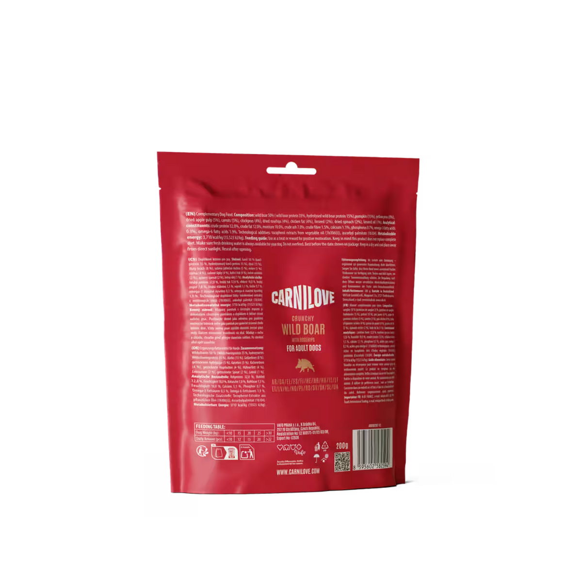 CARNILOVE - Friandises croustillantes Chien - Sanglier et cynorhodons 200g