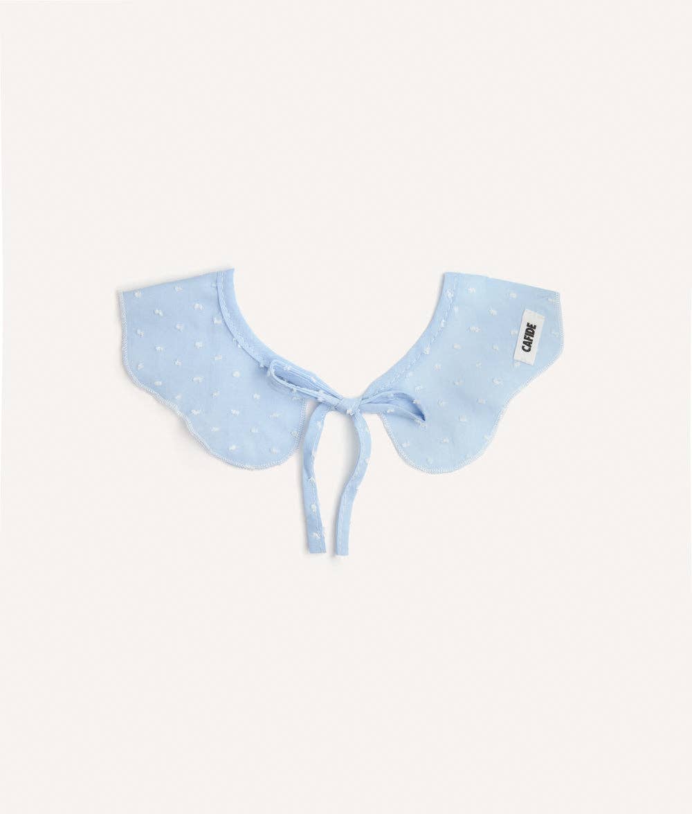 Bandana style collier pour chien motif plumetis bleu, Lola