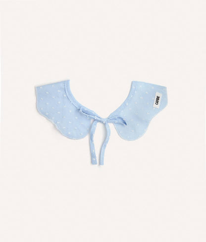 Bandana style collier pour chien motif plumetis bleu, Lola