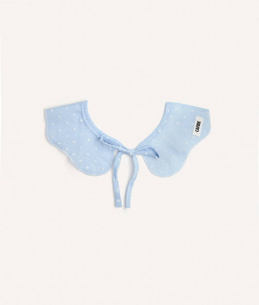 Bandana style collier pour chien motif plumetis bleu, Lola