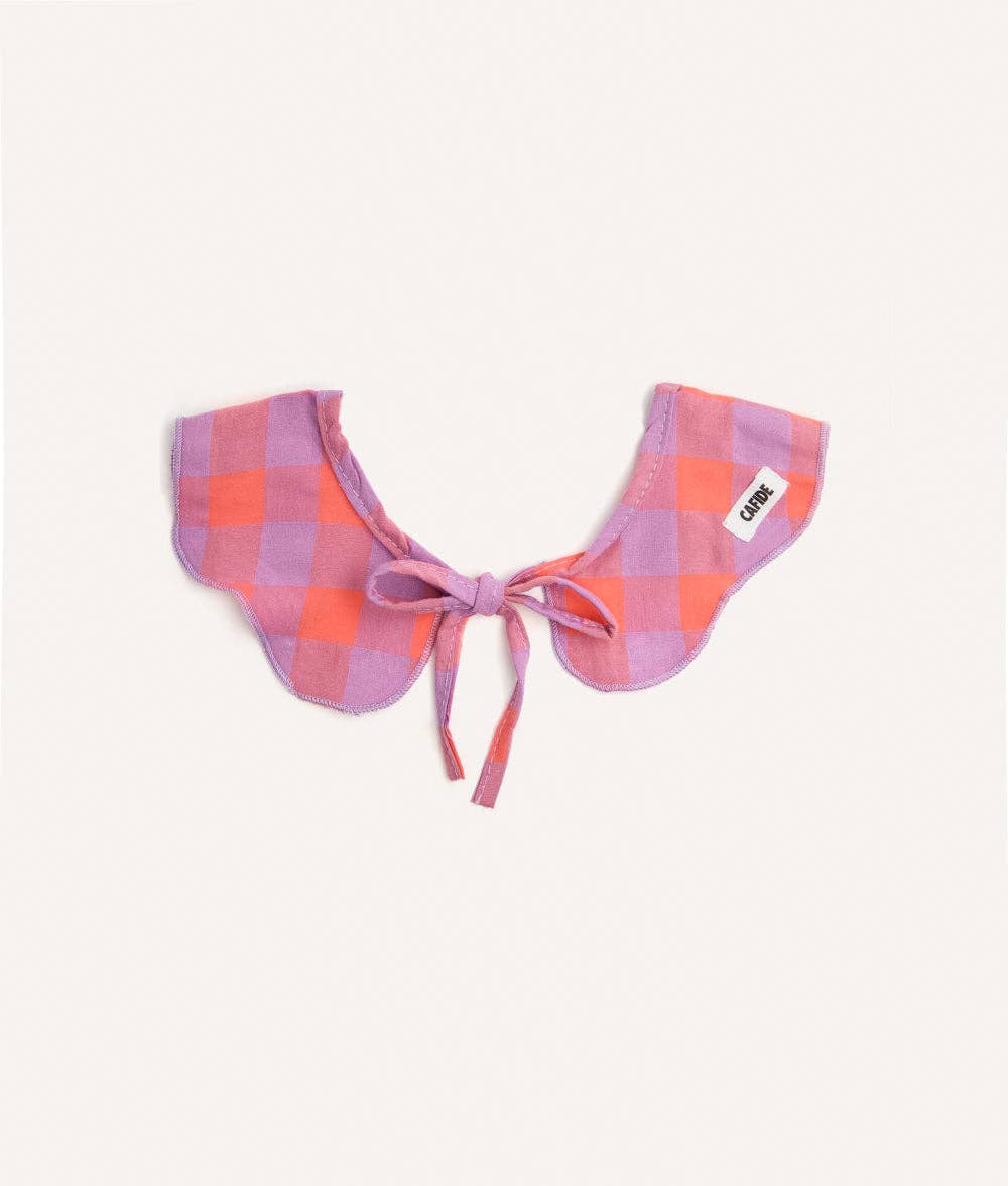 Bandana style collier pour chien motif vichy violet, Lola