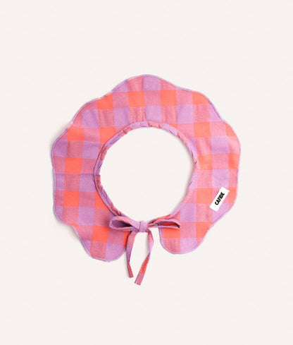 Bandana style collier pour chien motif vichy violet, Lola