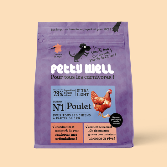 Croquettes Chien Surpoids, Ultra light - Poulet - 2kg
