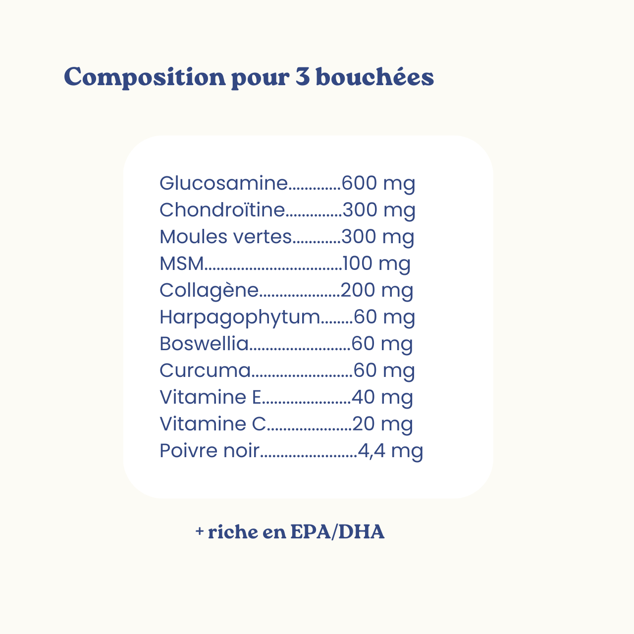 Complément alimentaires articulations