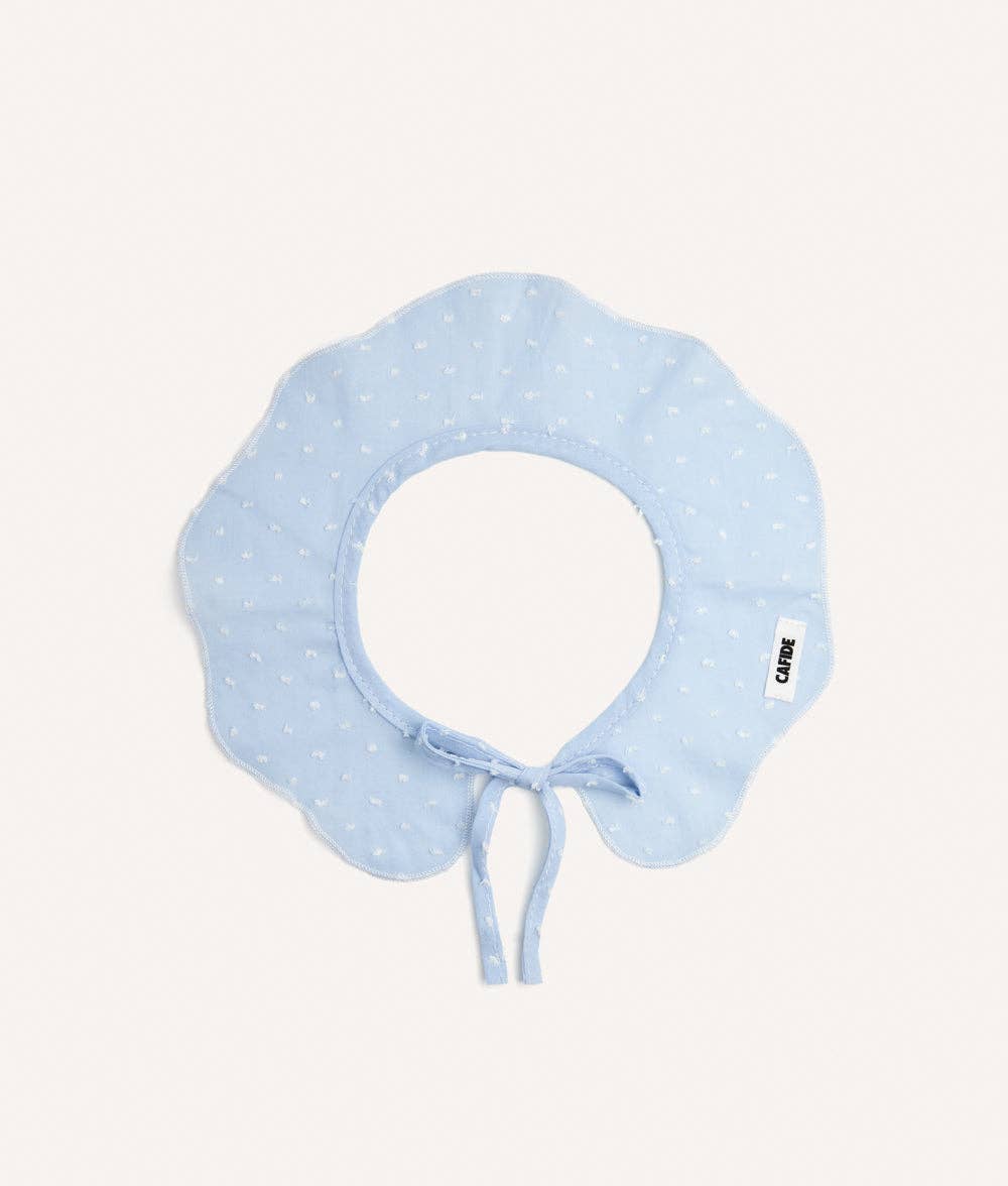 Bandana style collier pour chien motif plumetis bleu, Lola