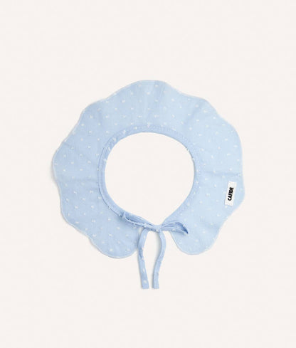 Bandana style collier pour chien motif plumetis bleu, Lola